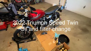 2022 Triumph Speed Twin Oil and filter change