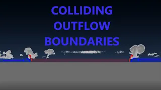 Colliding Outflow Boundaries Produces Large Storm | Niels Daemen 2D Weather Simulator