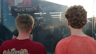 Rookie gets blown away by the throttle whack at first top fuel race (wait for it) nhra sept 2019