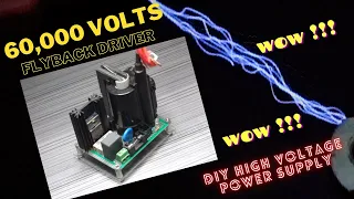 Simple DIY High voltage power supply using Flyback transformer