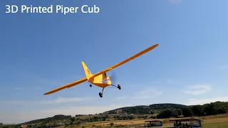 3DLabprint 3D Printed RC Piper Cub Full Flight, No Edit.