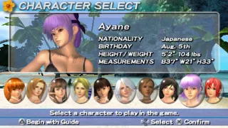 Dead or Alive Paradise All Characters [PSP]