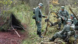 Пьяные немцы жили в шалаше в лесу и потеряли на острове у болота