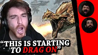 Skyrim, but if I say "dragon" then 10 dragons spawn - @DougDoug | RENEGADES REACT