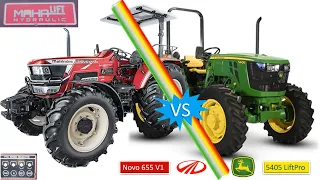 Best 65hp Tractors in India🇮🇳 Mahindra Novo 655 CRDI 2nd Gen VS Johndeere 5405 HPCR, Which is👌🏽?