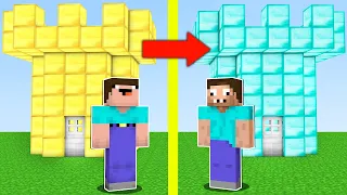 КРЕПОСТЬ НУБА ПРОТИВ КРЕПОСТЬ ПРО В МАЙНКРАФТ ! НУБИК И ТРОЛЛИНГ ЛОВУШКА В MINECRAFT Дак Плей