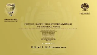 Portfolio Committee on Cooperative Governance and Traditional Affairs, 03 March 2021