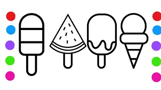 how to draw a ice cream drawing easy for kids 🍦🍦🍨