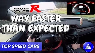 Honda Civic Type R fk8 TOP SPEED DRIVE ON GERMAN AUTOBAHN