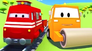 Troy der Zug und die Dampfwalze | Auto & Lastwagen Cartoons für Kinder
