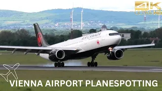 25 STUNNING LANDINGS at VIENNA AIRPORT | 4K Planespotting