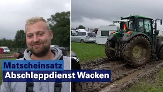 Abschleppdienst Wacken: Finn Strüven zieht hunderte Fahrzeuge durch den Schlamm