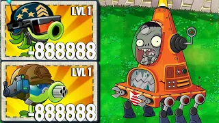 PvZ 2 Challenge - 99 Plants level 1 Vs Robo Cone Zombie Level 10 - Who will win?