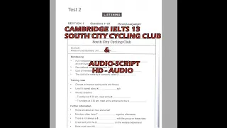 South City Cycling Club  I  Official Cambridge 13  I  Audio Script  I  HD Loud Audio  I  2022-2023