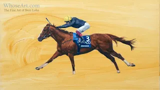 Horse Painting Time-Lapse - Stradivarius Racehorse - Oil on Canvas.