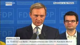 Landtagswahlen Thüringen und Brandenburg: Christian Lindner zum Wahlergbnis der FDP am 14.09.2014