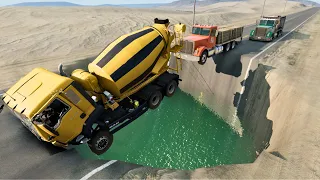 Mobil Kecelakaan Masuk Lubang Permainan Mobil Mobilan Simulator Beamng.Drive Mobil Rusak Hancur#13