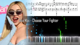 Ava Max - Choose Your Fighter - Piano Tutorial - Free download sheet music and MIDI