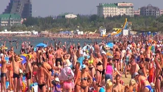 Anapa Russia - beach and city on a Black Sea