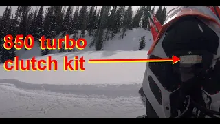Ski-Doo 850 Turbo Clutch Kit testing Zac 22 850 Turbo