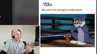 xQc reacts to Tom & Jerry Dark Moments We were too Young to Understand