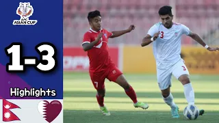 Nepal vs Qatar Afc U20 Asia Cup Qualifiers (1-3) Full Hd highlights