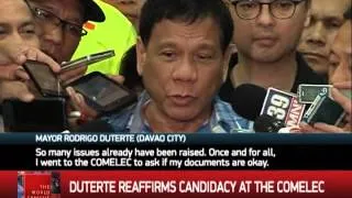 Comelec to hear validity of Duterte substitution