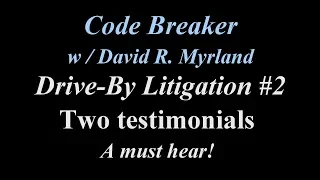 TESTIMONIALS - David R. Myrland's Drive-By Litigation course causes exodus from public office . . .
