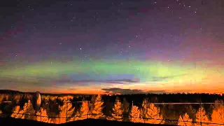 Полярное сияние над г.Лесной в День Победы./Aurora Borealis over Forest city on Victory Day.