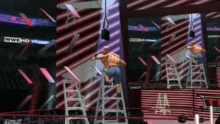 WWE '13 Dolph Ziggler vs. John Cena TLC PPV Ladder Match Simulation- Cena's Mistake