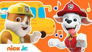 Wheels On The Bus' PAW Patrol REMIX! 🚌 Back to School Sing Along  | Stay Home #WithMe | Nick Jr.