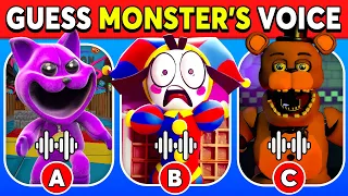 Guess The MONSTER By VOICE & EMOJI? 🎪🐻👹 The Amazing Digital Circus, FNAF, Poppy Playtime