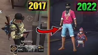 FREE FIRE PLAYER 2017 VS 2022 🧐 SEARCHING FROM 2017 OLD PLAYER UID #gamingwithrahim #freefire2017