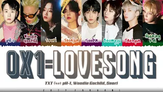 TXT - '0X1=LOVESONG' (Remix) [feat. pH-1, Woodie Gochild, Seori] Lyrics [Color Coded_Han_Rom_Eng]