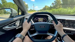 Is THIS the BEST Electric SUV?! ⚡ 2023 Audi Q4 E-Tron POV Review by Damn Fast!