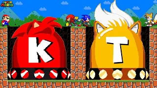 Can Team Mario Collect Ultimate KNUCKLES - TAILS Switch in New Super Mario Bros.Wii???