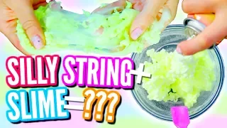 MIXING SILLY STRING WITH SLIME?!! OMG!