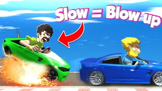 Stunt Racing, But If You Slow Down, You EXPLODE!