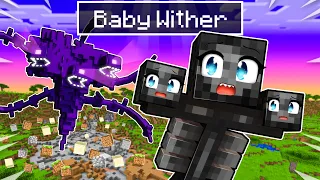 I Survived 100 Days as a Baby Wither in Minecraft!