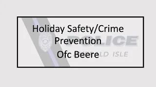 Holiday Shopping and Safety Tips From The Emerald Isle Police Department