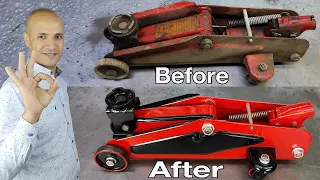 طريقة تجديد واصلاح الكوريك/ العفريتة / جك / كريك Hydraulic Jack Restoration