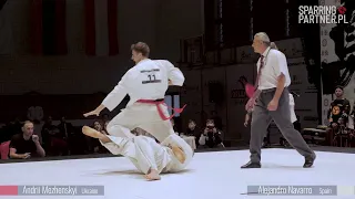 Alejandro Navarro vs Andrii Mezhenskyi semi final 19th European Open Karate Championship 2022 IKO