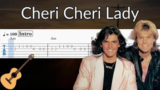 Cheri Cheri Lady - Guitar Solo Tab Easy