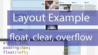 Layout Example CSS - Float, Display, Clear, Overflow properties