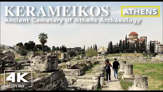 Kerameikos Ancient Cemetery of Athens 4K Virtual Walk2022 | Greece Archaeological Site Walking Tour