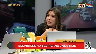 Despidieron a escribana y a su hijo