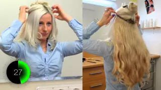 Flip-In Extensions von Xtend-your-Hair - Haarteil mit Nylonfaden - So gehts Tutorial