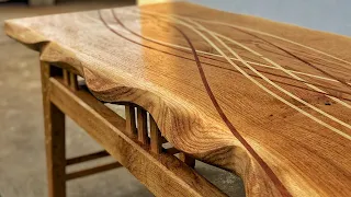 Diy OAK table with inlays