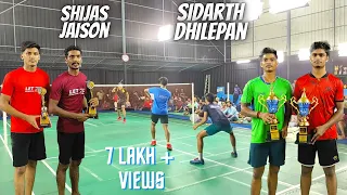 FINALS - KERALA vs TAMIL NADU Smash Hut Badminton Tournament - Shijas Jaison Vs Sidarth Dhilepan