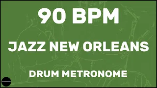 Jazz New Orleans | Drum Metronome Loop | 90 BPM